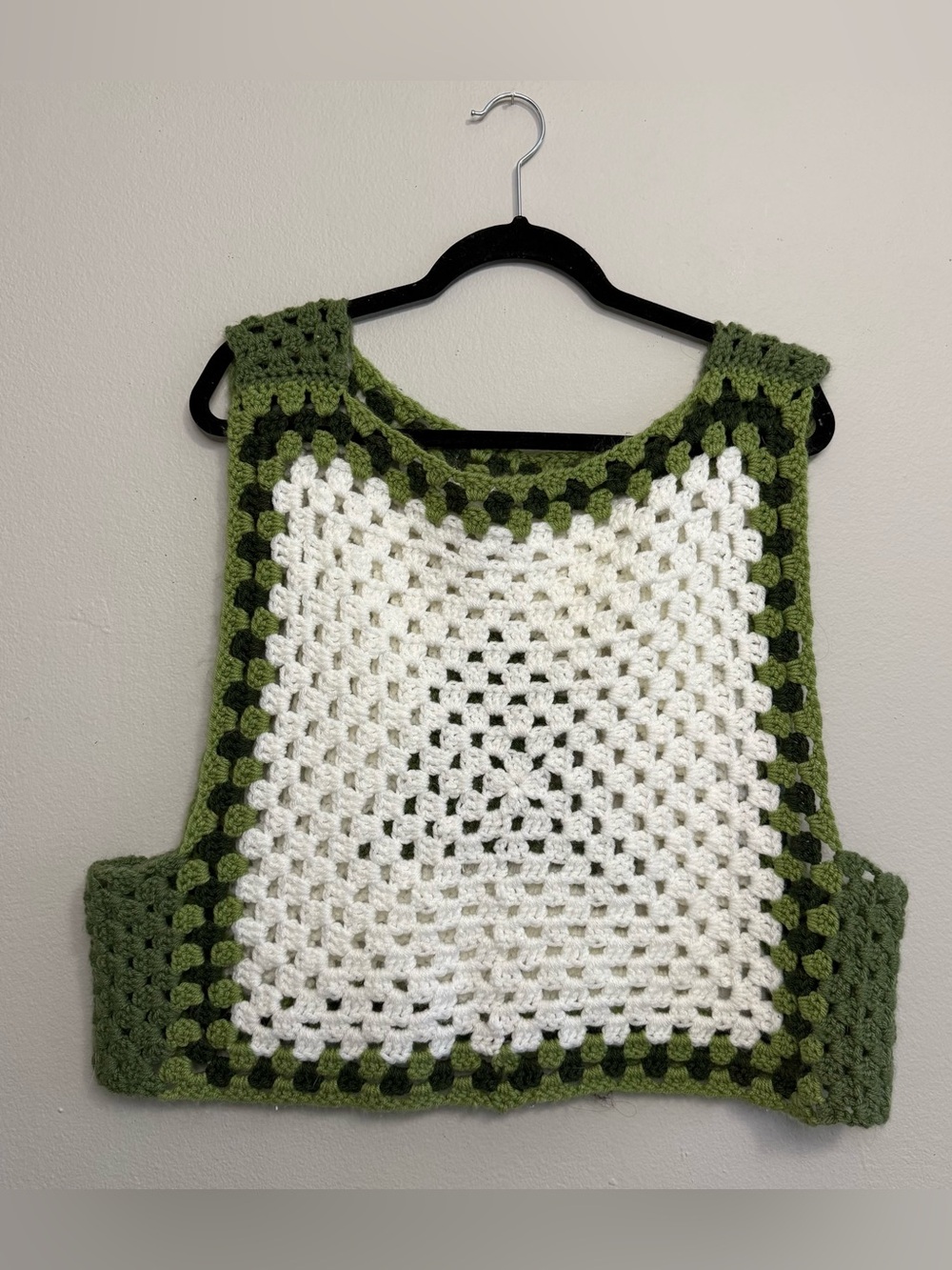Vintage Handmade Knit Crochet Sweater Tank